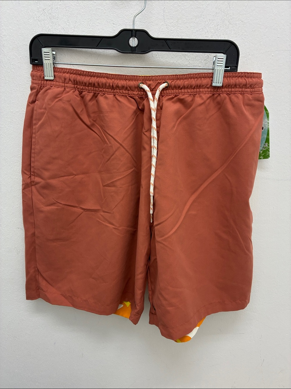 Men's Rust Swim Trunks with Drawstring